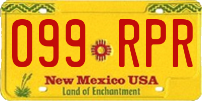 NM license plate 099RPR