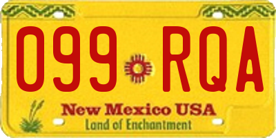 NM license plate 099RQA