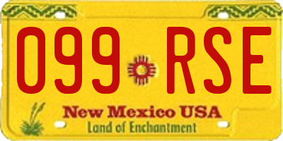 NM license plate 099RSE