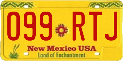 NM license plate 099RTJ