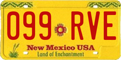 NM license plate 099RVE