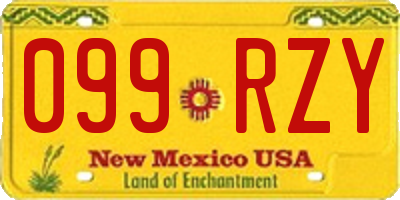 NM license plate 099RZY