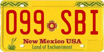 NM license plate 099SBI