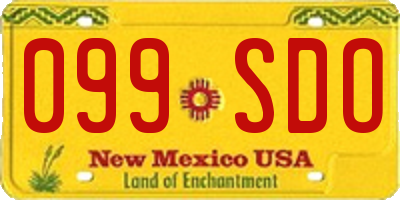 NM license plate 099SDO