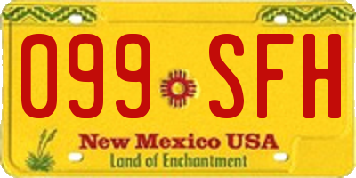 NM license plate 099SFH