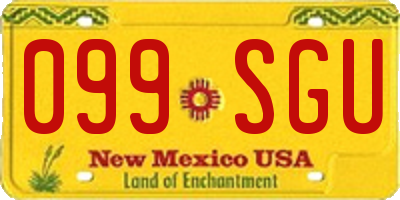 NM license plate 099SGU