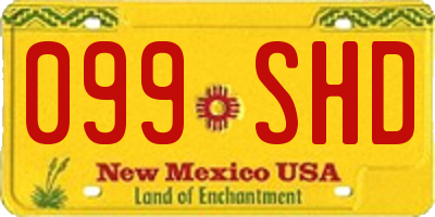 NM license plate 099SHD