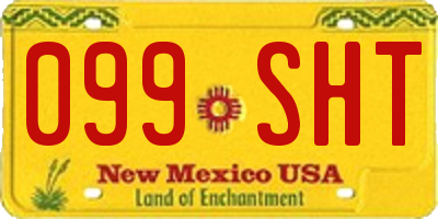 NM license plate 099SHT