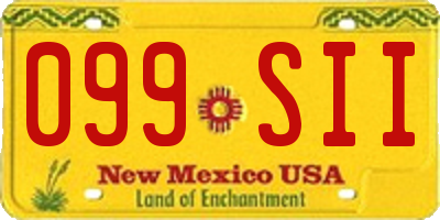 NM license plate 099SII