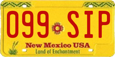 NM license plate 099SIP