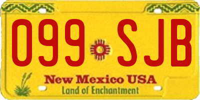NM license plate 099SJB