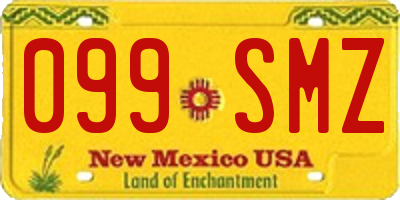 NM license plate 099SMZ