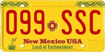 NM license plate 099SSC