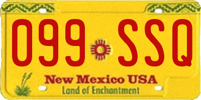 NM license plate 099SSQ