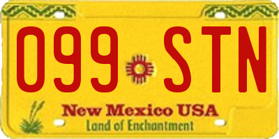 NM license plate 099STN