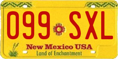 NM license plate 099SXL