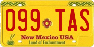 NM license plate 099TAS