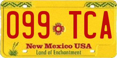 NM license plate 099TCA