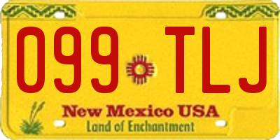 NM license plate 099TLJ
