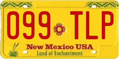 NM license plate 099TLP
