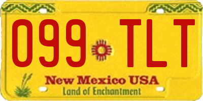 NM license plate 099TLT