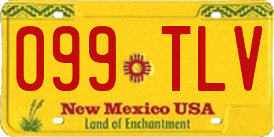 NM license plate 099TLV