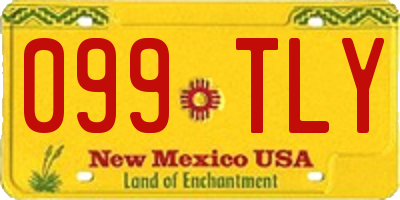 NM license plate 099TLY