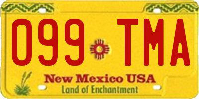 NM license plate 099TMA