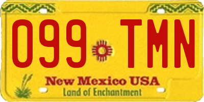 NM license plate 099TMN