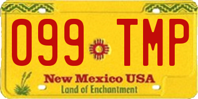 NM license plate 099TMP