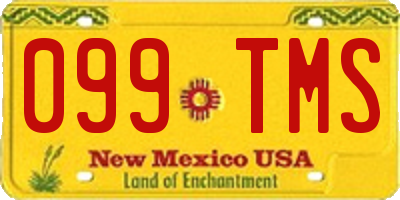 NM license plate 099TMS