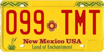 NM license plate 099TMT