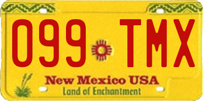 NM license plate 099TMX