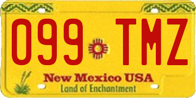 NM license plate 099TMZ