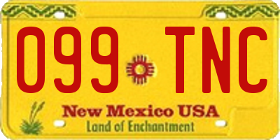 NM license plate 099TNC