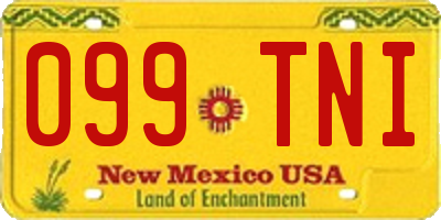 NM license plate 099TNI