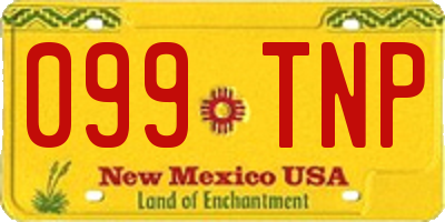NM license plate 099TNP