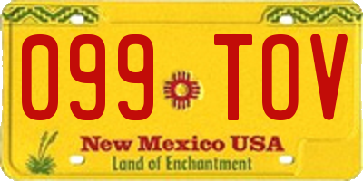 NM license plate 099TOV