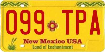 NM license plate 099TPA