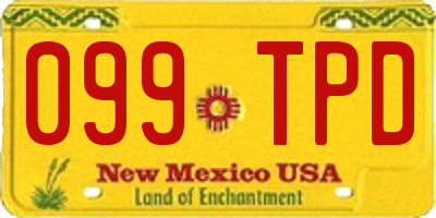 NM license plate 099TPD