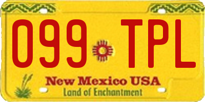 NM license plate 099TPL