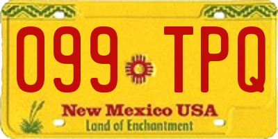 NM license plate 099TPQ