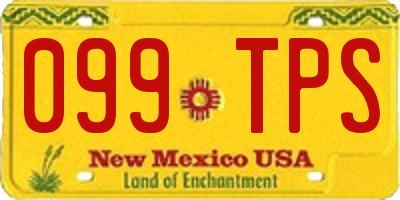 NM license plate 099TPS