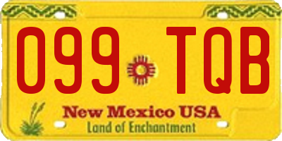 NM license plate 099TQB