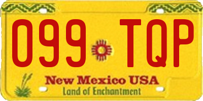 NM license plate 099TQP