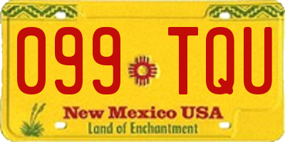 NM license plate 099TQU