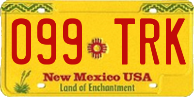 NM license plate 099TRK