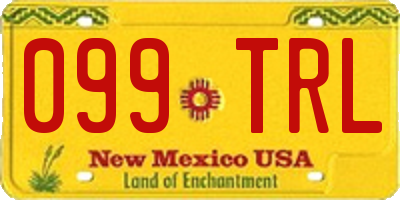 NM license plate 099TRL