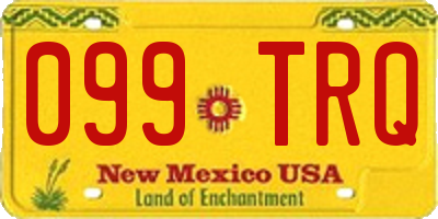 NM license plate 099TRQ