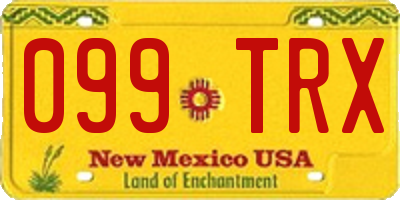 NM license plate 099TRX